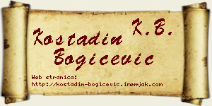 Kostadin Bogičević vizit kartica